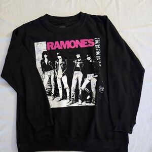 Ramones Black Graphic Crewneck Sweatshirt - Unisex